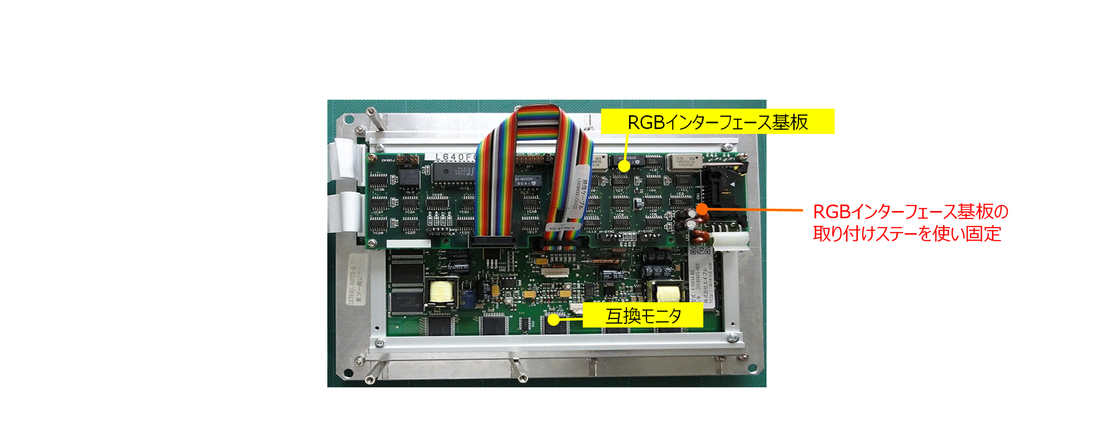 図8 RGBインターフェース基板固定状態