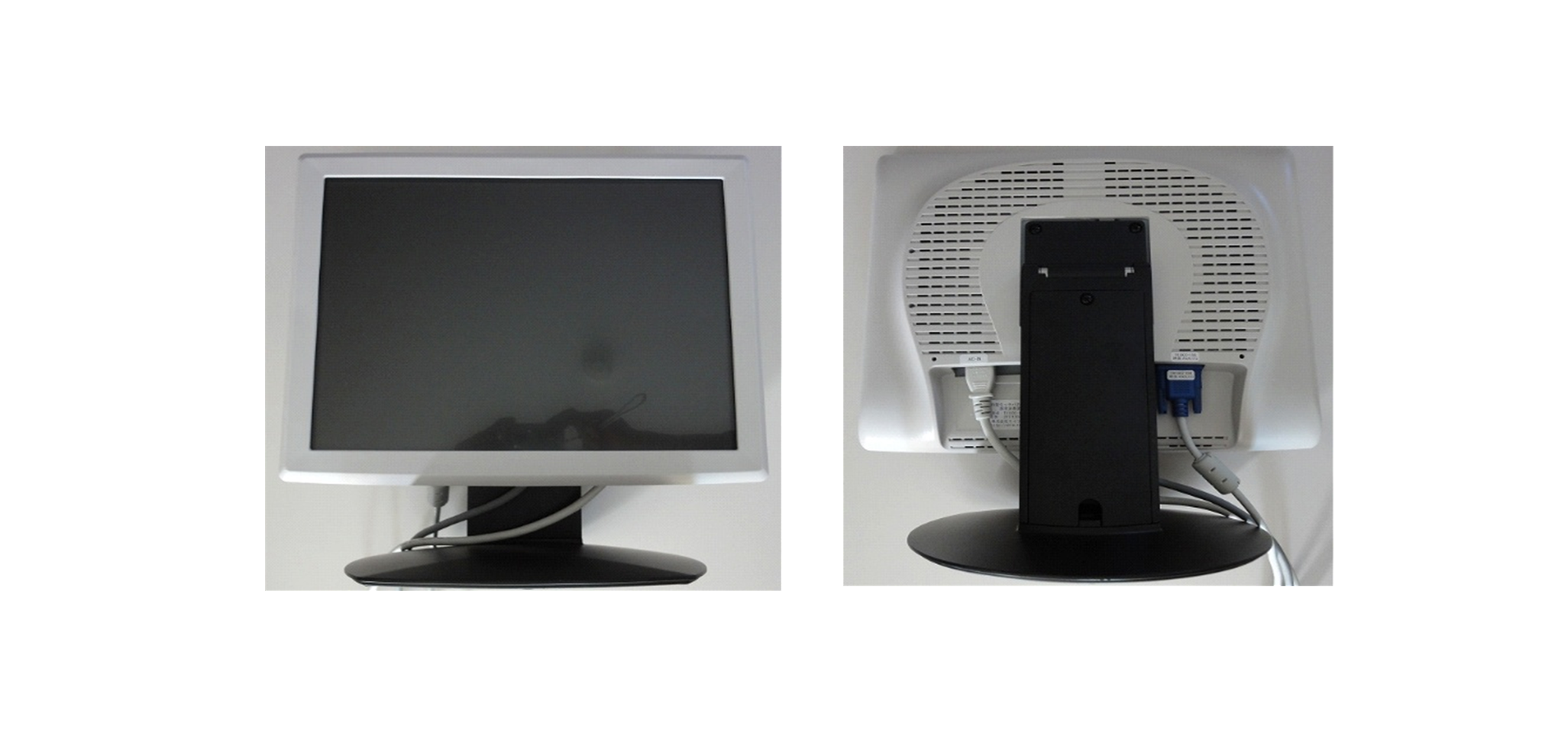 図1：互換モニタ T8150C‑15BA の外観図（タッチパネル付き15型モニタの前面構成）